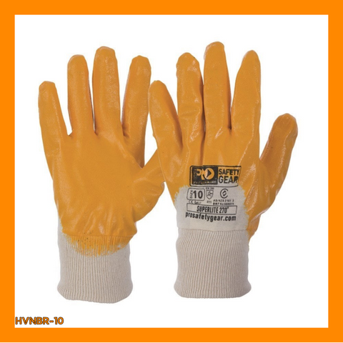 PRO SAFETY - SUPER-LITE ORANGE 3/4 DIPPED GLOVES