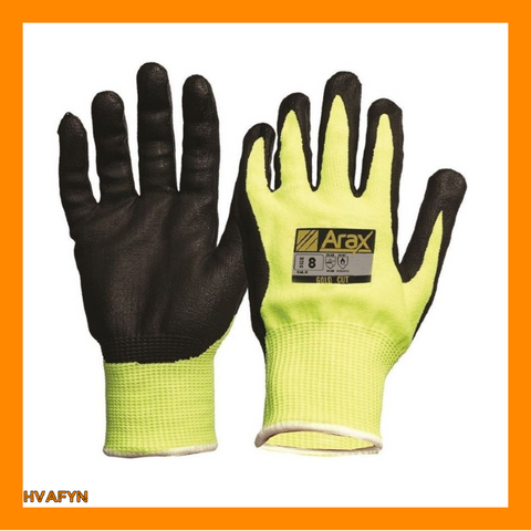 PRO SAFETY - ARAX GOLD NITRILE SAND DIP CUT SAFE GLOVE