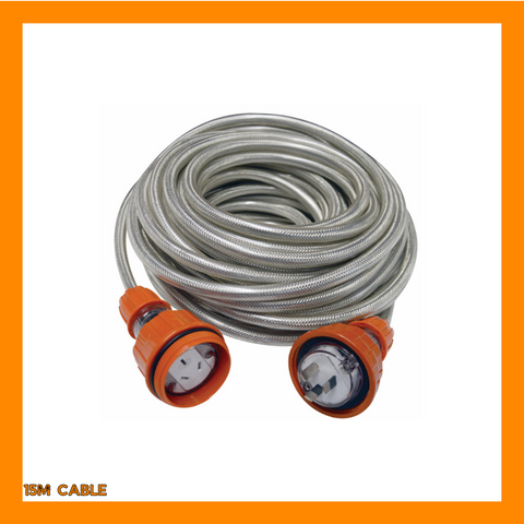 15M 10AMP BRAIDED EXTENSION LEAD