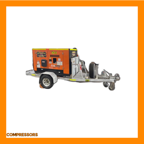 SITE TRAILER DIESEL AIR COMPRESSOR 75P FAC (MINE SPEC)