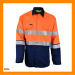 WORKIT - HI VIS LIGHTWEIGHT LONG SLEEVE BIOMOTION TAPED SHIRT