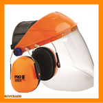 PRO CHOICE - STRIKER BROWGUARD WITH VISOR (CLEAR LENS) + ADDED EARMUFFS